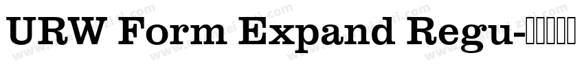 URW Form Expand Regu字体转换